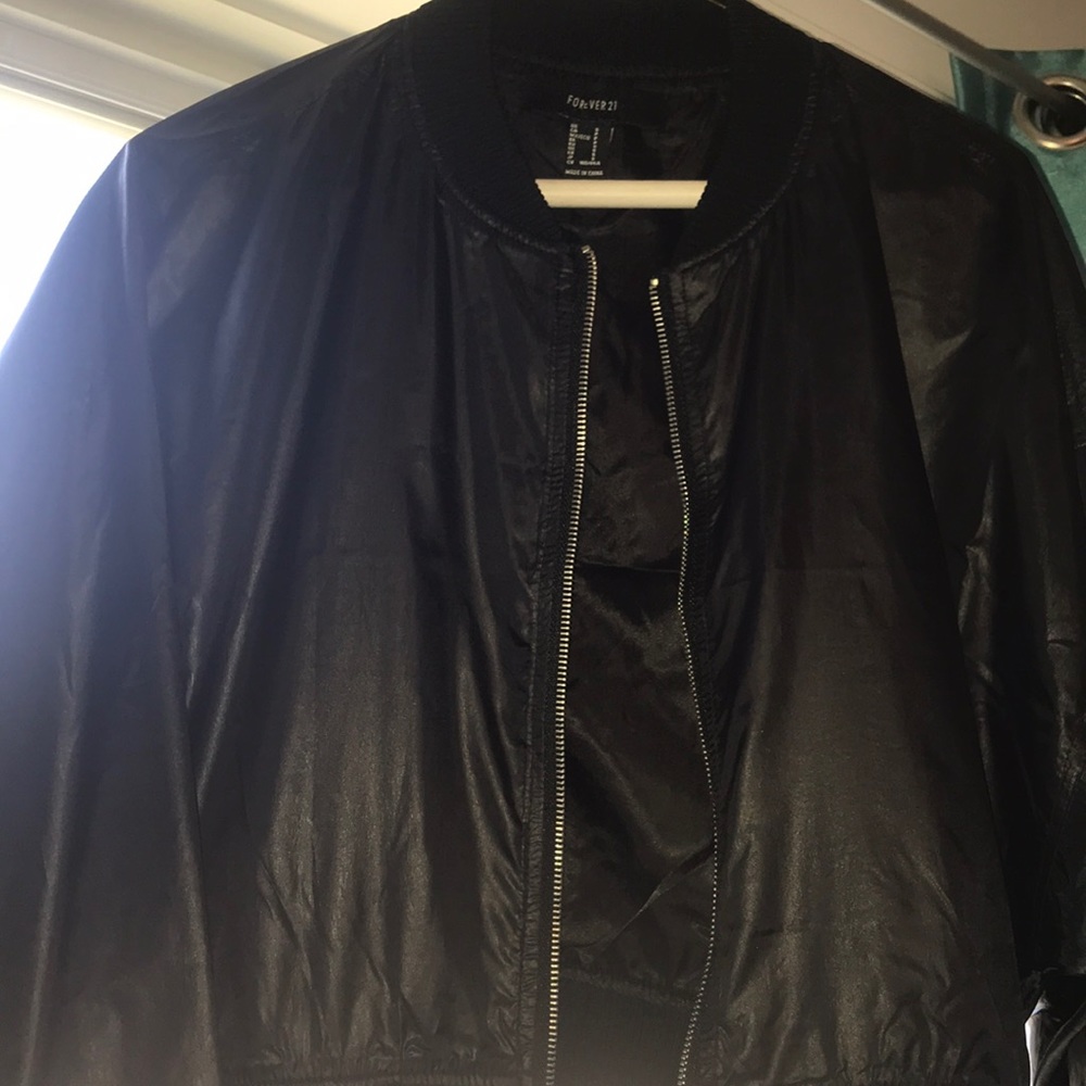 Forever 21 Black Bomber Jacket